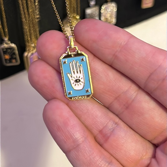 Dainty ‘Fortune’ Tarot Card Necklace | Whimsigoth, Witch, Divination Jewelry - Picture 5 of 5